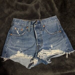 Distressed Denim Women's Shorts
